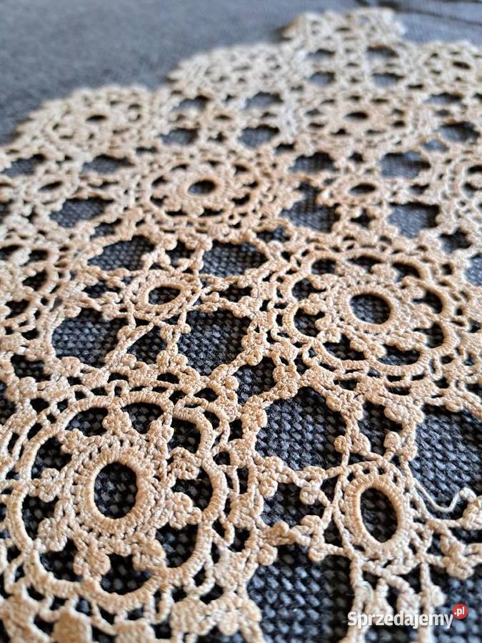 Zestaw 2 kwadratowych serwetek vintage szydełko Łódź sprzedam