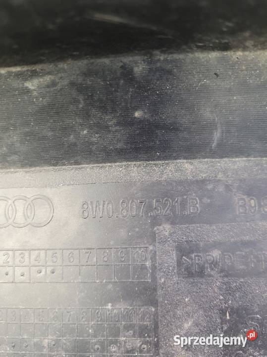DOKŁADKA ZDERZAKA TYŁ AUDI A4 B9 8W0807521B Przystajń