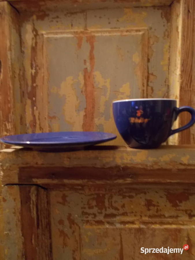 Stara Porcelanowa Filiżanka Tchibo Granatowa PRL Szczecin