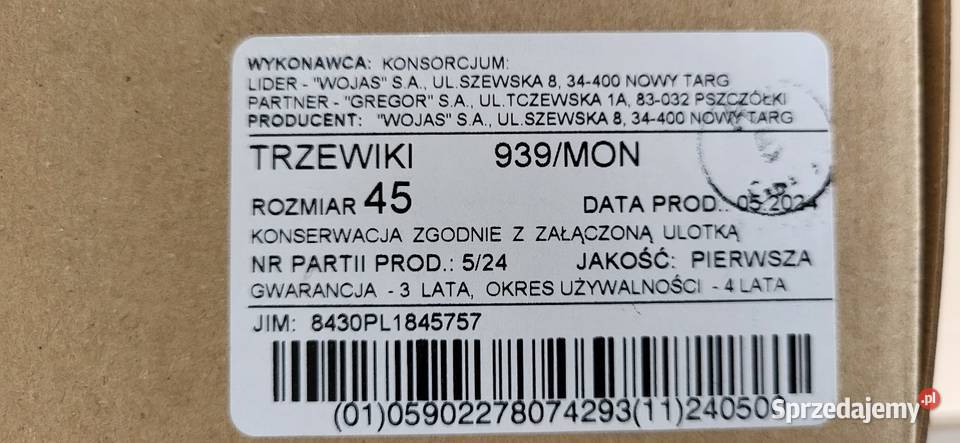 Buty wojskowe Demar letnie rozmiar 45 mazowieckie Nowy Dwór Mazowiecki sprzedam