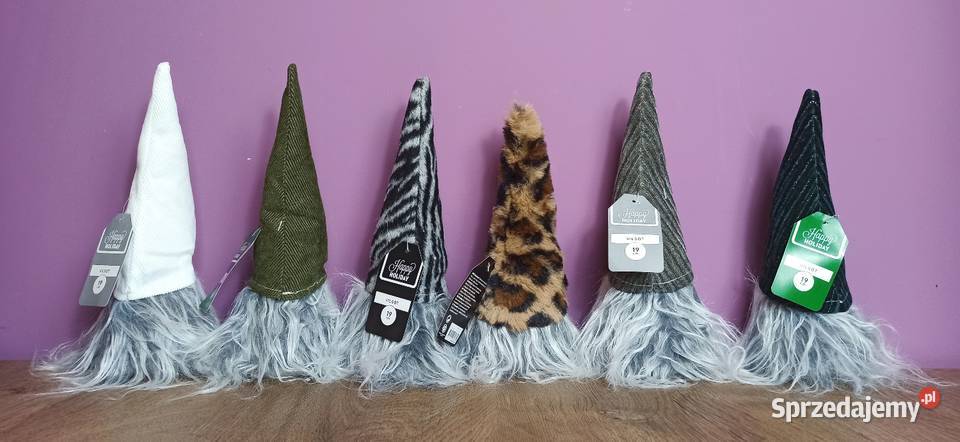 Skrzat świąteczny Krasnal Gnom Mikołaj ozdoba na Jasień