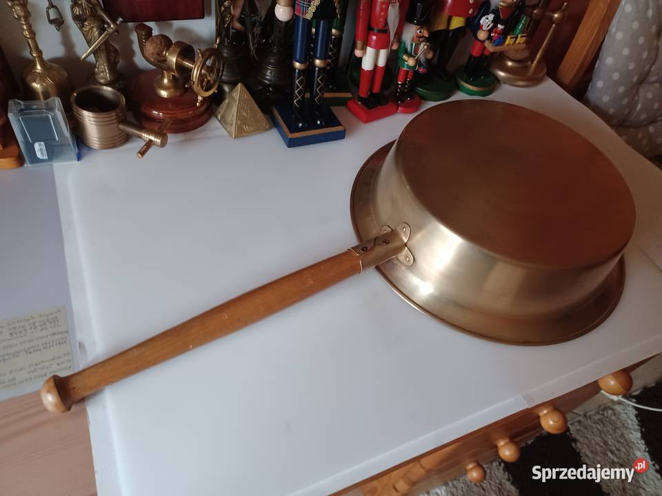 Piękna duża patelnia mosiężna Kolekcja wielkopolskie Poznań