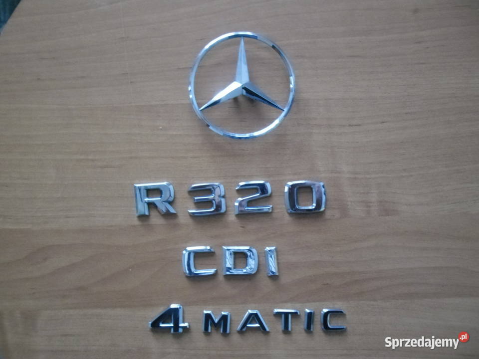 Emblematy znaczki chrom na klape Mercedes w251 R-klasa