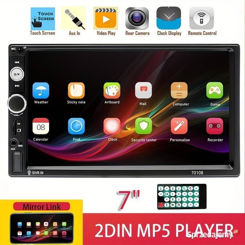 RADIO samochodowe Bluetooth 2din usb DOTYK AUX 7 Bochnia sprzedam