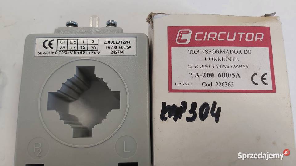 Transformator TA200 6005A 226362 CIRCUTOR Elektryka i akcesoria Wyszków