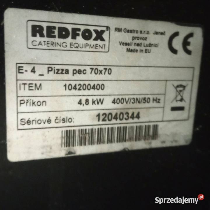 Piec do Pizzy Redfox E4 Sopot