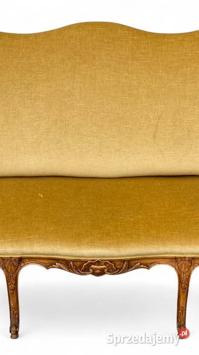 Sofa trzyosobowa w stylu ludwikowskim orzech Meble Gryfice
