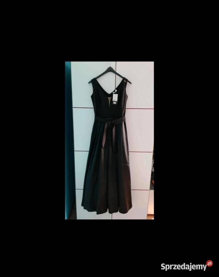 czarna suknia balowa z poszewką tiulową na Długość Maxi Sierpc