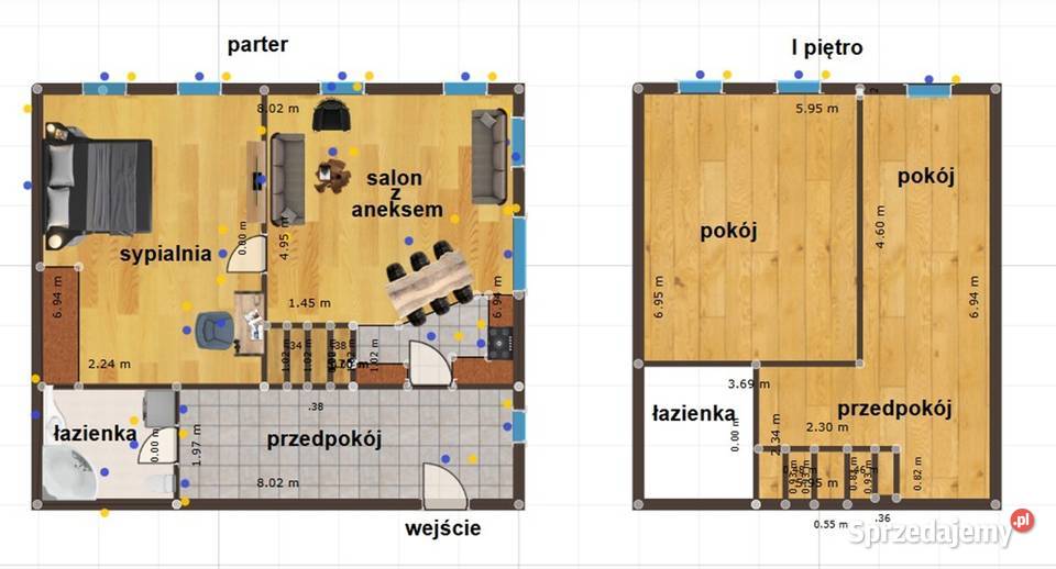 Mieszkanie w dworku Księginice k Łagiewnik wolnostojący Księginice Wielkie