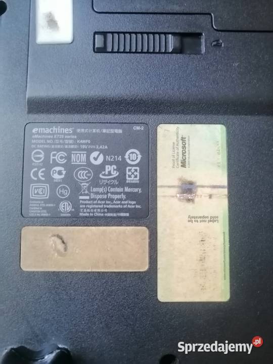 Laptop Acer eMachines E725 Intel Pentium sprzedam