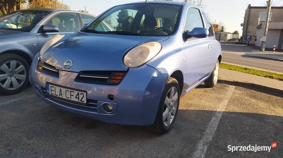 Nissan Micra K12 Tekna 14 88 niski przebieg aluminiowe felgi łódzkie Łask