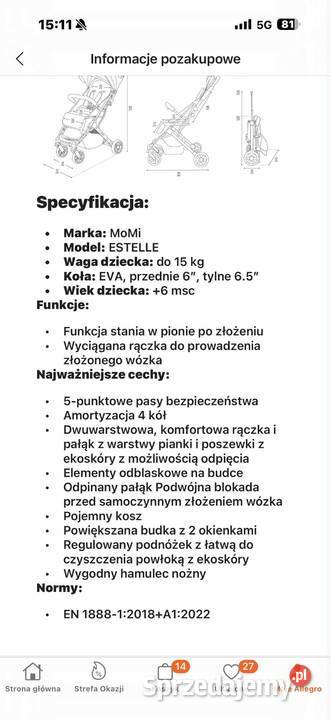 Spacerówka podlaskie Wysokie Mazowieckie sprzedam