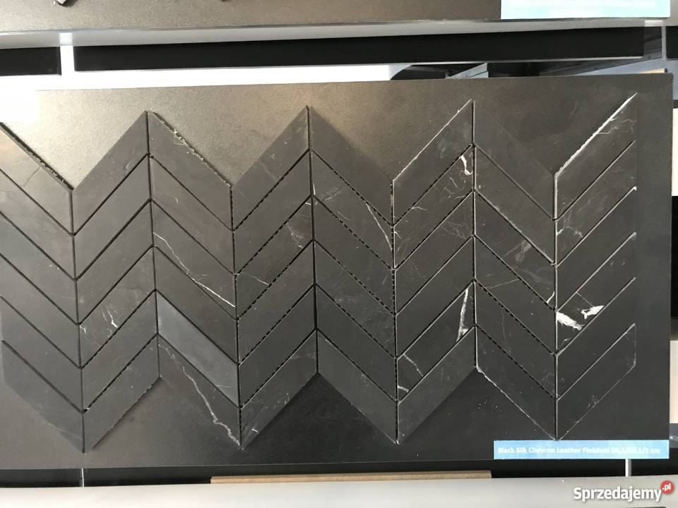 Mozaiki z marmurów Chevron LilacTundraBlack Silk Raszyn