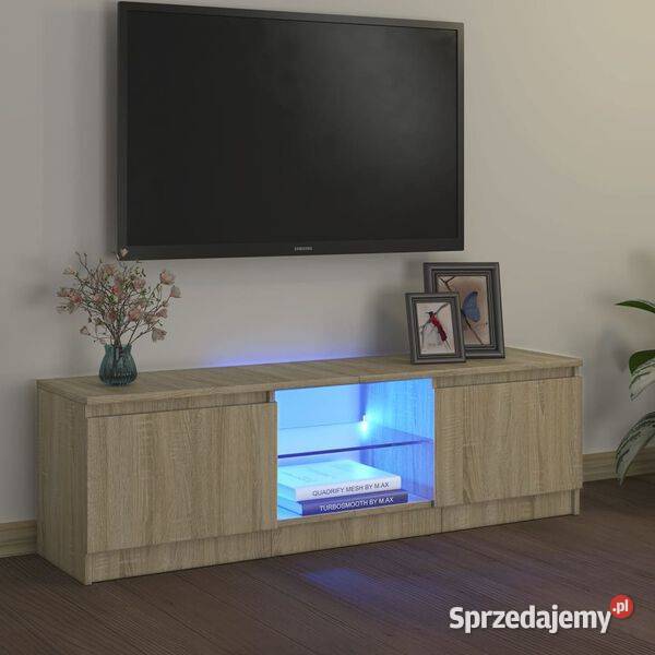 vidaXL Szafka pod TV z oświetleniem LED dąb Warszawa sprzedam