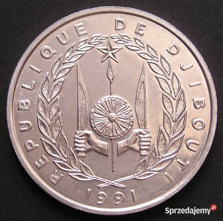 DŻIBUTI 5 FRANKÓW 1991 STAN MENNICZY