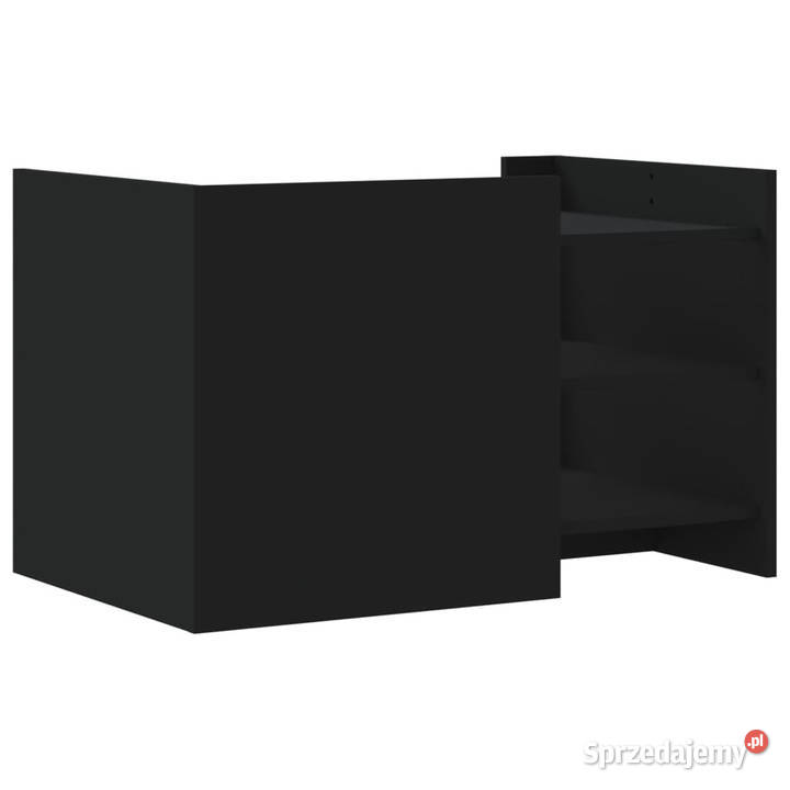 Stolik kawowy czarny 80x50x50 materiał Warszawa