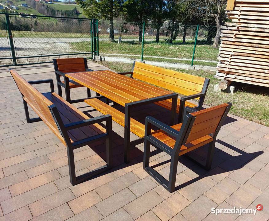 Meble ogrodowe loft metalowe nogi Stara Wieś