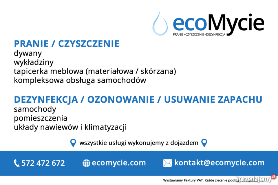 Pranie i czyszczenie dywanów tapicerki Oświęcim