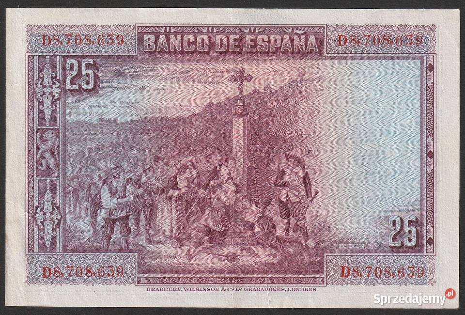 HISZPANIA 25 PESET 1928 DL BARCA STAN 2