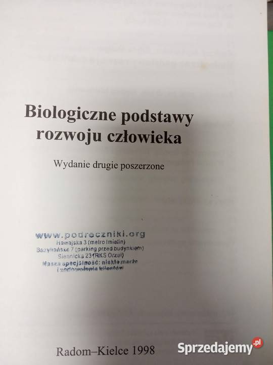 Biologiczne podstawy rozwoju człowieka medycyna mazowieckie Warszawa