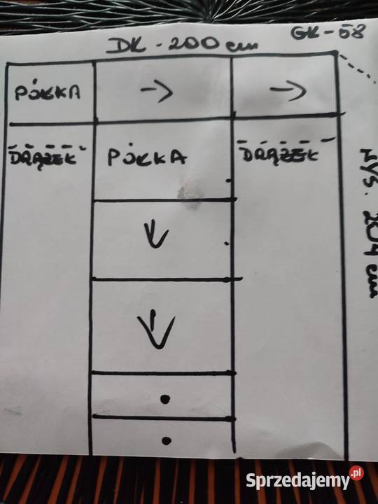 Szafa do sypialni garderoby dużego przedpokoju Kikół