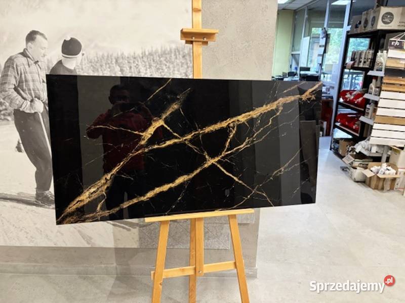 Gres płytka 60x120 czarny poler black gold małopolskie Zakopane