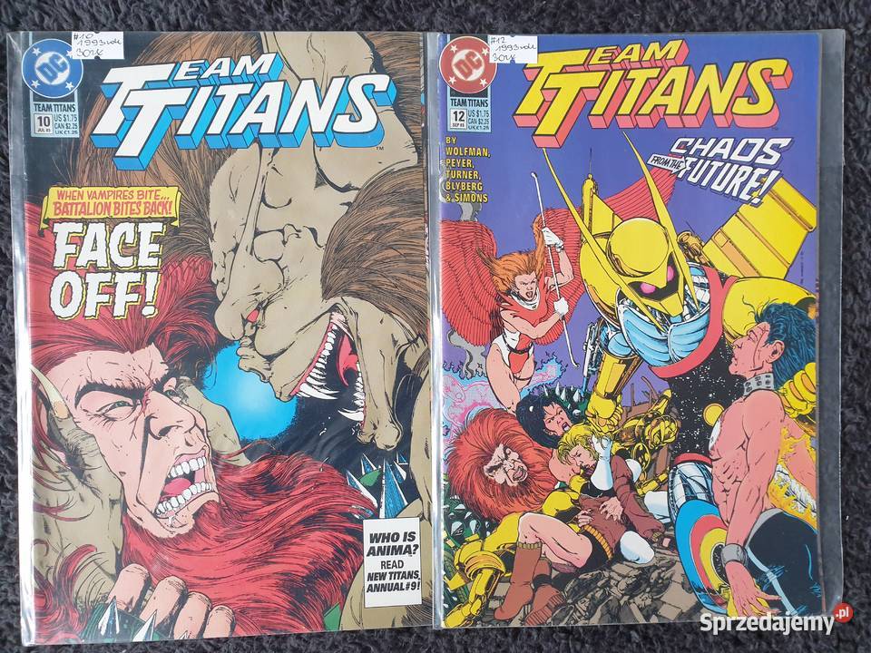 Team Titans kolekcja 17 komiksów DC USA 19921994 Kultura i Rozrywka Gdynia
