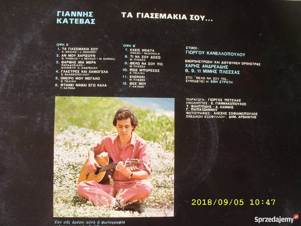 Grecka plyta winylowa LP 12 33 rpm pop Wołów