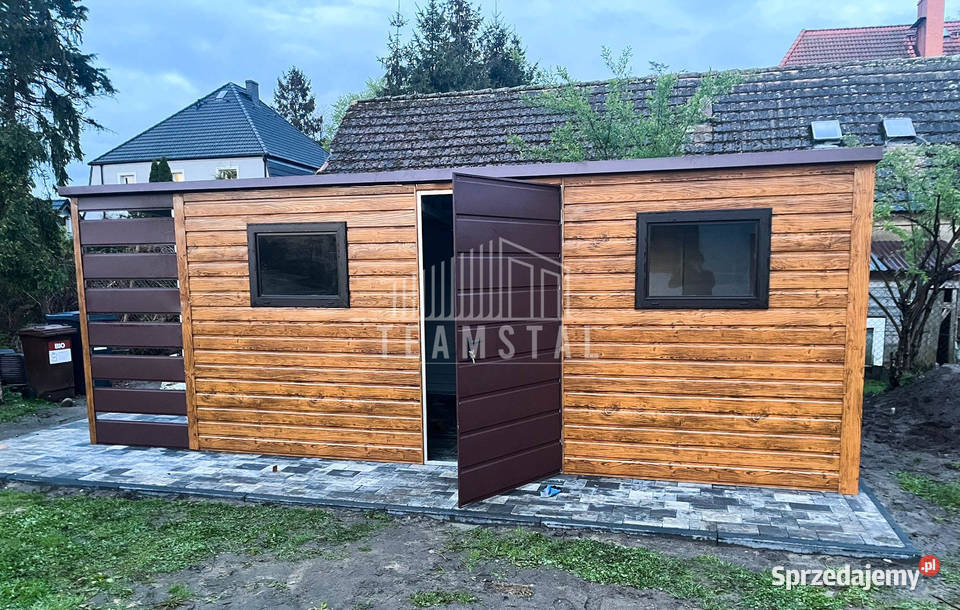 Schowek Domek Ogrodowy 5x25m Wiata 15m Drzwi 2x Altany i wiaty