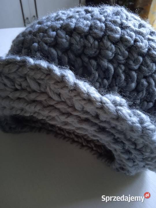 CIEPŁA SZARA CZAPUCHA Piła