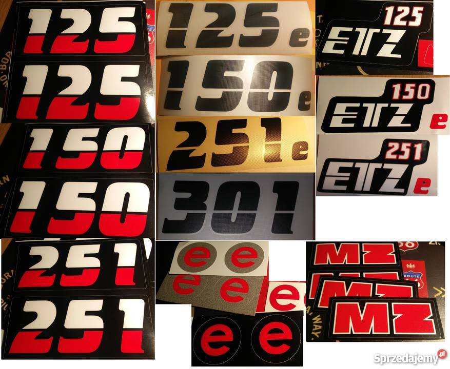 MZ TS 125 150 250 ETZ WSZYSTKIE NAKLEJKI 301 naklejki podkarpackie Przeworsk