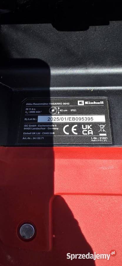 Einhell RASARRO 3642 kosiarka akumulatorowa Świdnica sprzedam