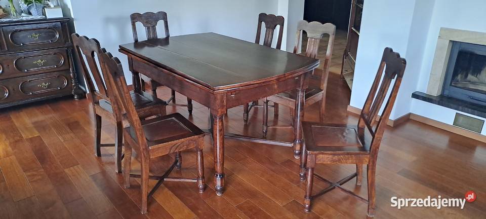 Stary antyczny stół i krzesła Bielsko-Biała