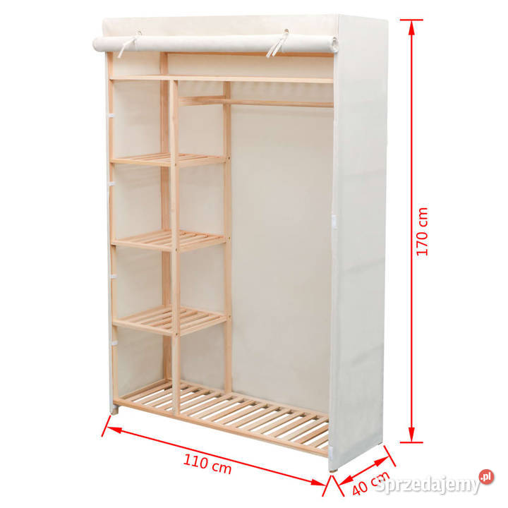 Szafa z drewna sosnowego i tkaniny 110 x 40 x Warszawa