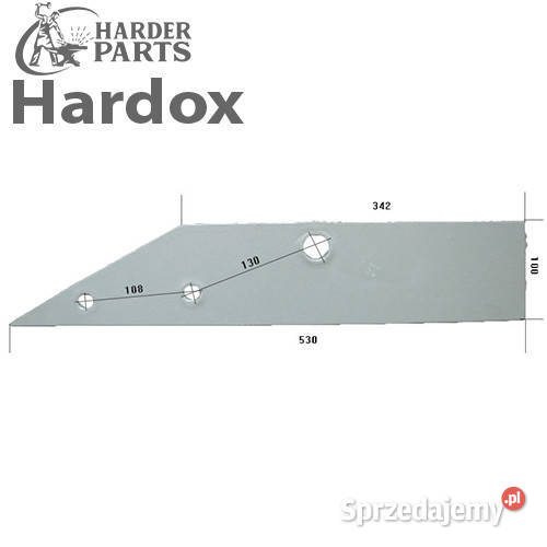 Płoza krótka HARDOX 86291P części do pługa Suwałki