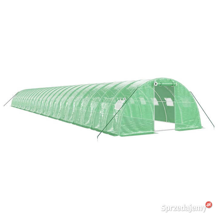 Szklarnia ze stalową ramą zielona 96 m 24x4x2 m mazowieckie sprzedam