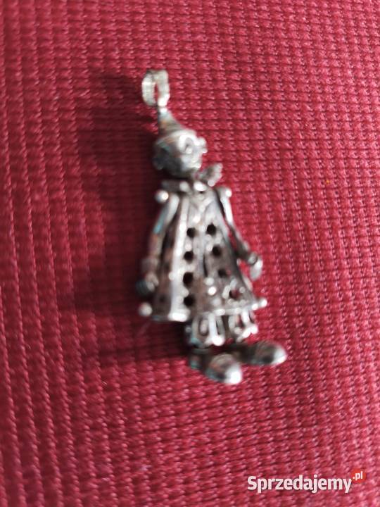 Wisiorek Pajacyk Srebro Vintage Białystok