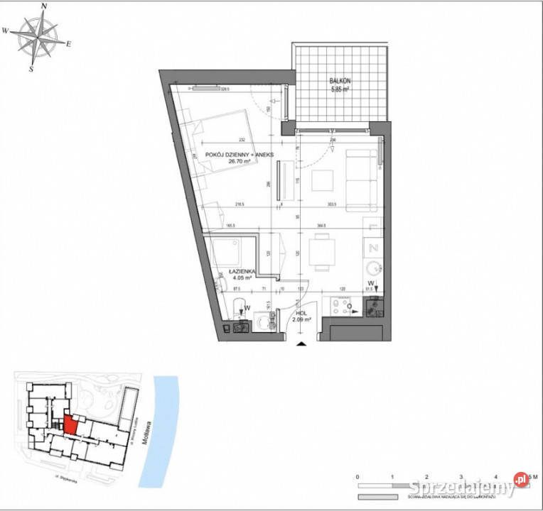 Na sprzedaż studio 3284 m2 w inwestycji Gdańsk