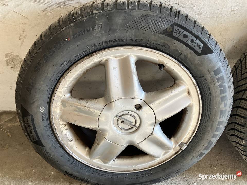 Koła alufelgi Opel 15 5x110 opony całoroczne Motoryzacja sprzedam