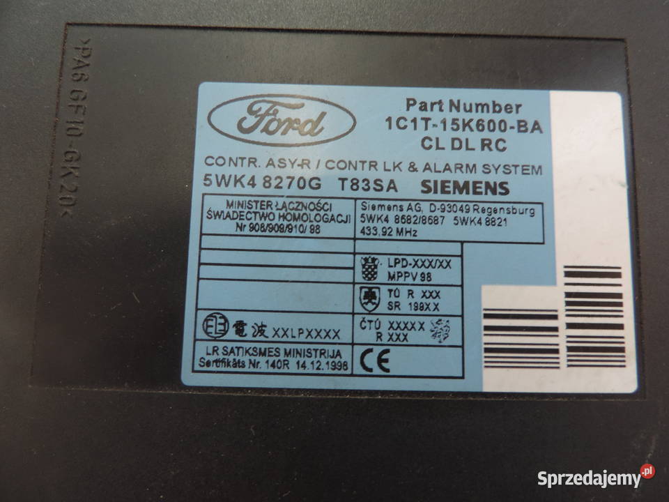 FORD TRANSIT MK6 MODUŁ KOMFORTU 5WK48270G Nowy Sącz