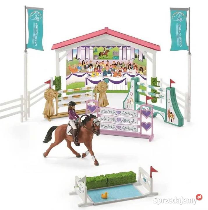 Duży zestaw Konie SCHLEICH 42440 Akcesoria Figurki Łódź