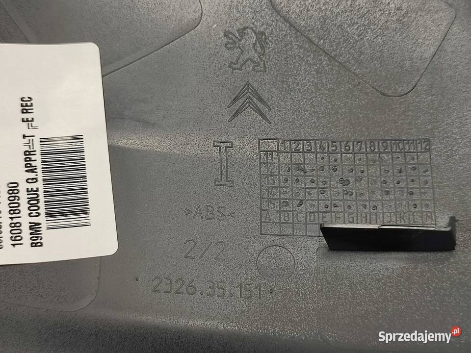 OBUDOWA LUSTERKA LEWEGO CITROEN BERLINGO B9 2008 lubelskie