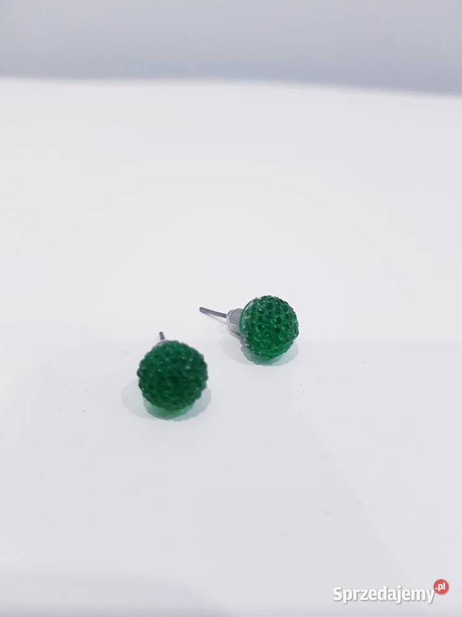 Damskie szmaragdowe kolczyki Kolczyki Dąbrowa Górnicza sprzedam