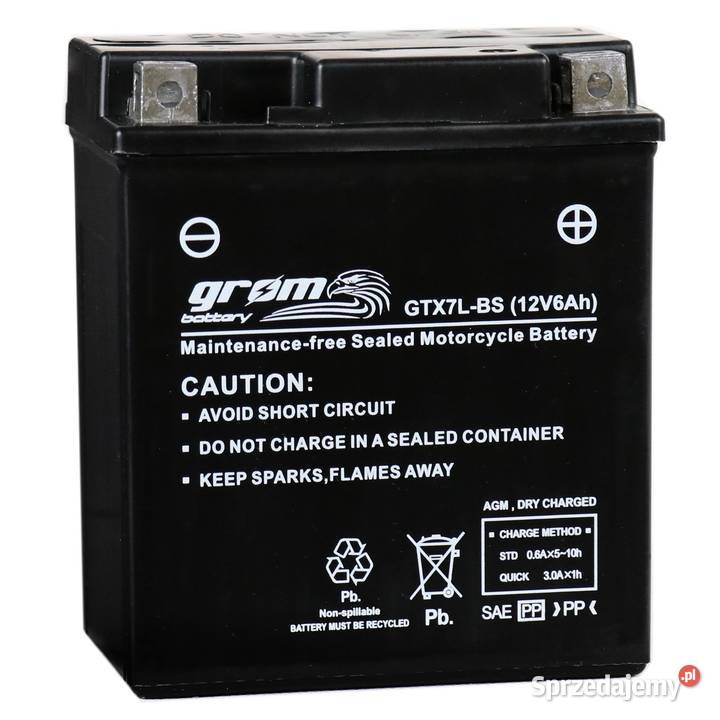 Akumulator 6Ah 120A GROM GTX7LBS YTX7LBS 12V Oświęcim
