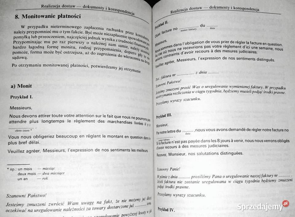 Le francais commercial Wzory francuskich listów Chełm