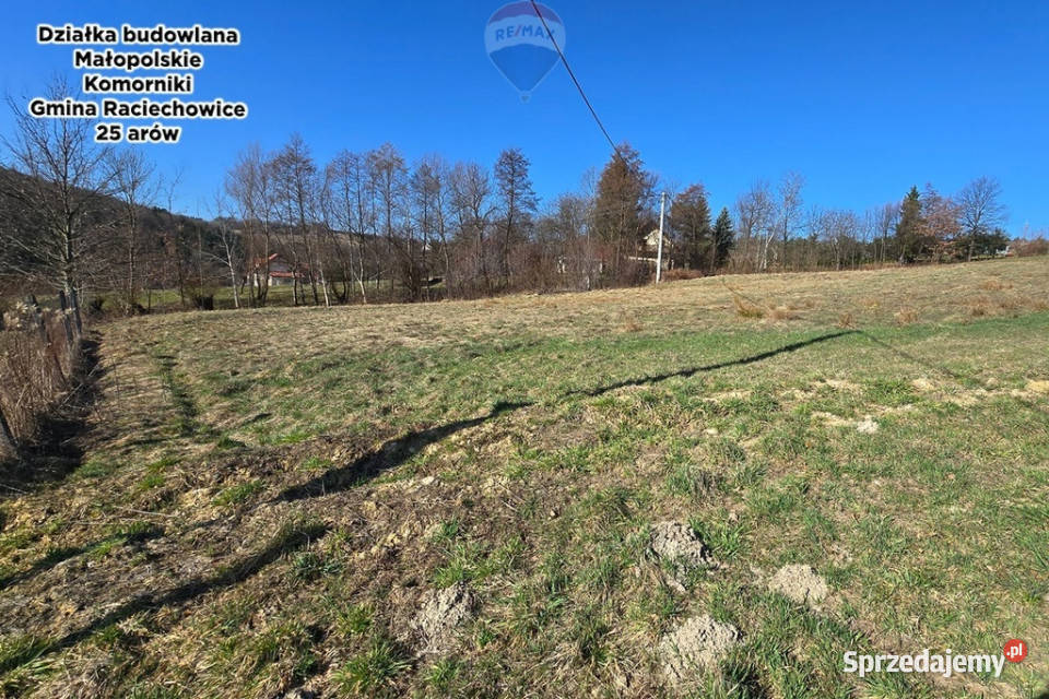 Działka 25a Komorniki Raciechowice małopolska Sprzedaż małopolskie