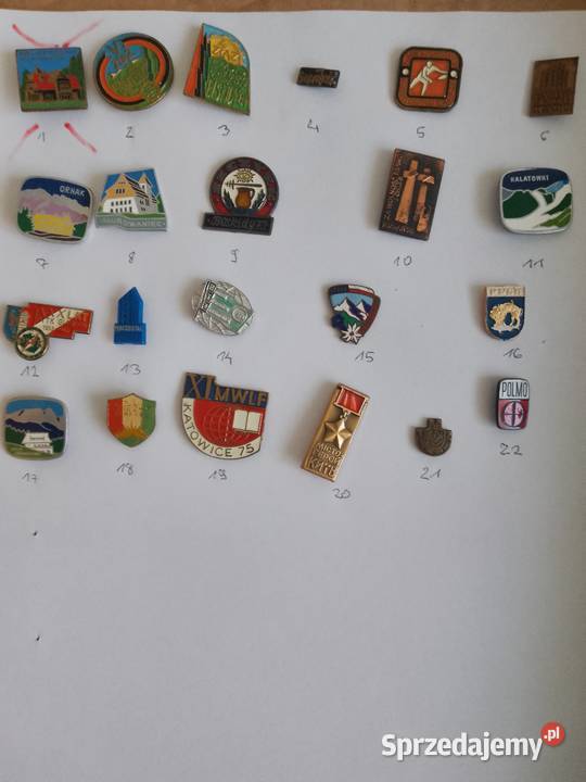 Przypinki wpinki mocowane na szpilce śląskie Zabrze