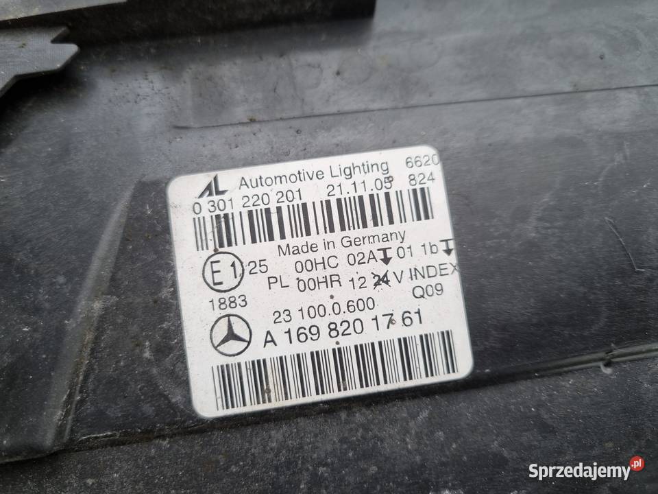 LAMPA LEWA PRZEDNIA PRZÓD MERCEDES W169 W245