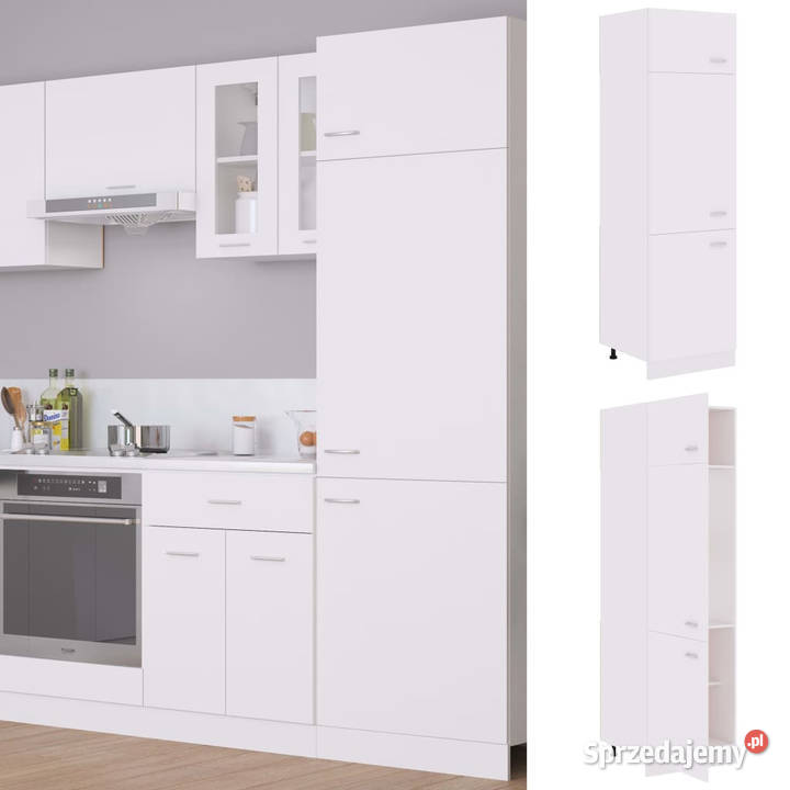 Szafka na lodówkę biała 60x57x207 materiał Warszawa