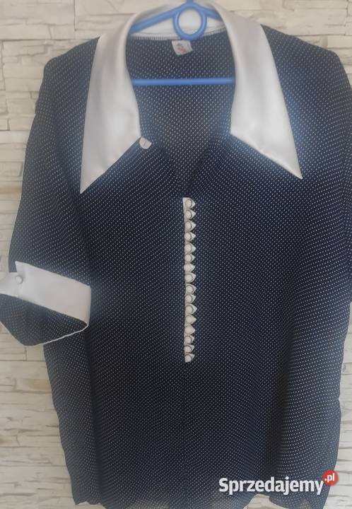 Granatowa w groszki Rozmiar 44(XXL)